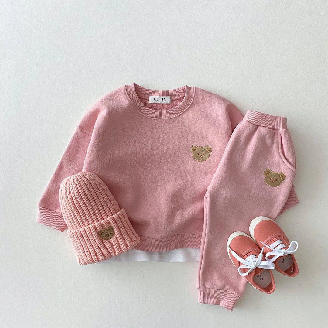 Kids Baby Hooded Tracksuit Set